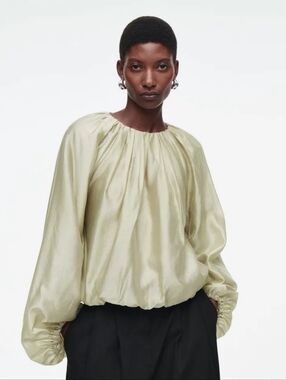 COS Light Sage Parachute Top